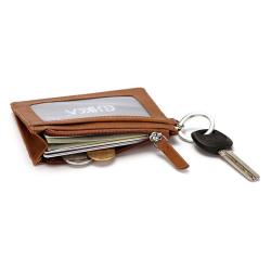 KHF013 Man Wallet Leather  Coin Purse Black Vintage Waterproof Card Holders High Quality Key Ring Wallet for Man
