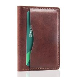RFID blocking leather card holder bifold wallet credit card holder genuine leather bifold card holder for men