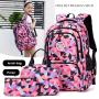 Wholesale Price Large Capacity Schoolbags Manufacturer Supply Geometric Printed Kids School Backpack Primary Junior Bookbag