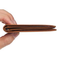 Leather wallet for men with RFID Bifold slim leather men wallet