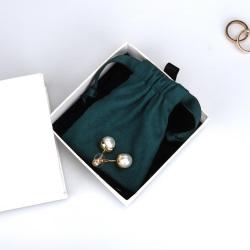 Custom Emboss Logo Suede Microfiber Jewelry Drawstring Bag Luxury Jewelry Gift Packing Suede Pouch