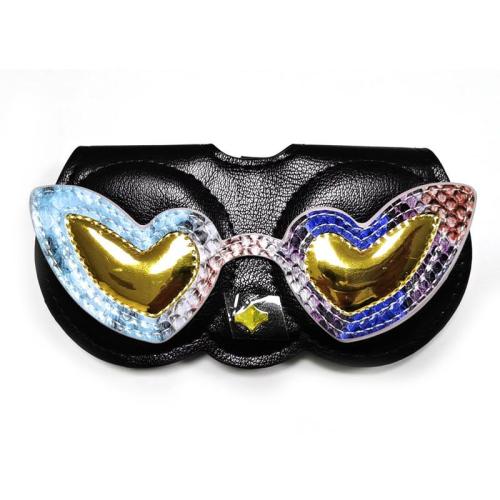 2024 Custom Logo Eye Sun Glasses Pouch Case For Unisex Bag Handbag With Leather Wristlet