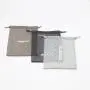 Custom Logo Printing Black White Nylon Mesh Gift Packaging  Bag Luxury Drawstring Mesh Pouch For Shoe
