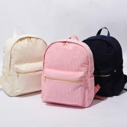 Bright Colorful Corduroy Softback Snapback Teenager Young Out Sport Kids Backpack Corduroy Bag