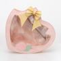 Hot selling sweet heart clear ita bag with glitter PVC window custom design ita bag