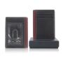Factory wholesale men card holder leather name card bag rfid pu leather id card holder