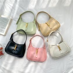 Wholesale Fashion Ladies Hand Bags Ladies Metal Shoulder Small Bag Custom Pu Leather Messenger Bags Simple Women Handbags