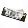 CUIKCA Unisex Rfid Wallet Purse Money Clip Women Men Metal Clip Slim Leather Wallet Business ID Credit Card Cases Travel Wallet