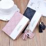 KBW254 New Ladies Short Wallet Money Clip High Quality Fashion Leather Wallet Tassel Zip Coin Purse Card Bag