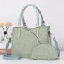 2024 New wholesale luxury leather fashion quilted leather bags set women's large capacity handbags For ladies