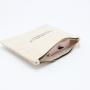 Eco-Friendly Thick Canvas Cotton Makeup Zipper Bag Beige Black Sunglasses Travel Zipper Canvas Cosmetic Pouch