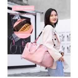 ZWY144 Wholesale New Fashional Travel Duffel Bag Women Sports Gym Bag with Shoe Compartment Nylon Wear-resistant Storage Bag