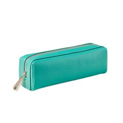 Customs logo pencil case designer PU leather pencil case pouch with zipper