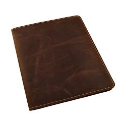 Customized Leather Dairy Agenda Cover Refillable Handmade Genuine Leather Notebook Cover for A5 A6