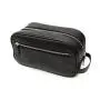 Custom Leather Toiletry Kit Beauty Cosmetic Make Up Toiletry Makeup Bag With 2 Zippered Closures for Men & Women