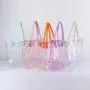 Large Capacity Waterproof Transparent Plastic Beach Bag Custom PVC Tote Bag Women Clear Shopping Bags Handbag Tote