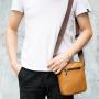 PU Leather Fashion Bags Men Luxury Hand Bags Leather Handbags For Outdoor Sport Travel Hiking Camping