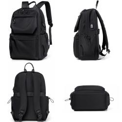 ZF055 Customized New Computer Shoulder Bag Oxford Cloth Waterproof Wear Student Schoolbag Leisure Backpack Male USB Interface
