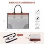 LOVEVOOK 15.6 In Canvas Work Bag with Clutch Purse Waterproof Briefcase Shoulder Handbag Computer Bag Laptop Tote Bag for Women