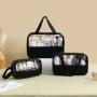 Gelory PVC cosmetic bag translucent waterproof wash bag simple PU portable bath bag large capacity