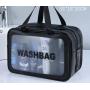 Dry wet separation double-layer transparent large makeup bags ladies travel wash bag