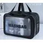 Dry wet separation double-layer transparent large makeup bags ladies travel wash bag