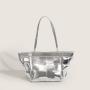 New arrival weave silver leather tote bags women handbags ladies sling shoulder crossbody bag ladies fashion hobos