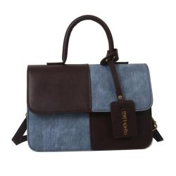 Fashionable spliced Textured Handbag, Summer Commute Foreign-style Shoulder Crossbody Square Bag, Trendy