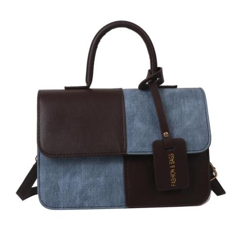 Fashionable spliced Textured Handbag, Summer Commute Foreign-style Shoulder Crossbody Square Bag, Trendy