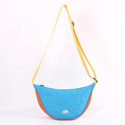 CHANGRONG Custom color block Style polyester men crossbody sling shoulder bag