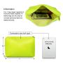Water-resistant Jelly Handbag Green Transparent Tote Bag TPU With Small Pouch Shoulder Beach Bag Personalized