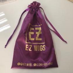 Customized Hair Packaging Silk Satin Wig Bag