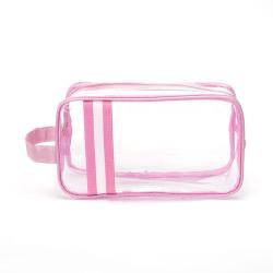 Gelory Women Clear Makeup Organizer Pouches Travel Toiletry Tote Bags Transparent PVC Girl Cosmetic Bag