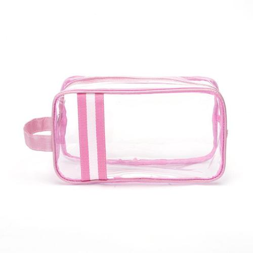Gelory Women Clear Makeup Organizer Pouches Travel Toiletry Tote Bags Transparent PVC Girl Cosmetic Bag