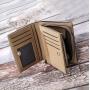 ZWY275 Wholesale Vintage Men PU Short Wallet Daily Practical New Multi Card Slot Bifold Money Clip Lightweight Zipper Card Case