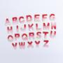 Manufacturer Wholesale Gradient Color Glitter Chenille Alphabet Letter Patches Adhesive Stick On Bags Custom Designer Patches