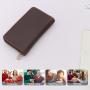 Wholesale Custom Pen Pouch Leather Zipper Pen Bag Leather Pen Case For School Stationery Bag Purse Clutch Bag