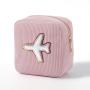 Stock S M L XL Pink Premium Dairy Essential Toiletry Bag Simple Style Makeup Bag DIY Patches Portable Travel Corduroy Pouch