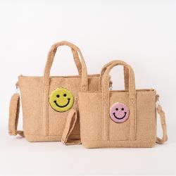 Stock M L Brown Pink Black Teddy Mini Traveler Tote Fluffy Fur Soft Cute Winter Daily Fashion Bags Large Handbags