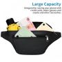 Wholesale Custom Luxury Unisex Large Black Color Casual Durable Thicken Nylon Fabric Cycling Travel Hiking Fanny Pack Waist Bag