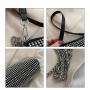 Crossbody Bags for Women  luxury Bling Diamond purse Mini Top Handle Handbag Chain Clutch for Party