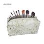 White Luxury Cosmetic Organizer 3 Piece Makeup Bag Makeup Bags And Boxes 3 Pic Set Bag Beauty Silk Logo Marble Make Up Pouch