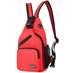 Women Sling Bag Small Backpack with Earphone Hole Shoulder Crossbody Backpack Girl Chest Bag Lady Multi-Function Shoulder Bag