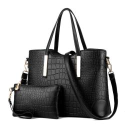 OEM Custom Logo Ladies Shoulder Hand Bags Luxury 2 PCS Set Handbag For Women In Stock