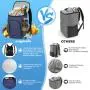 Leak-Proof Large Capacity 30-Can Insulated Thermal Bag Soft Cooler for Beverage Lunch Travel - Unisex Cooler Backpack
