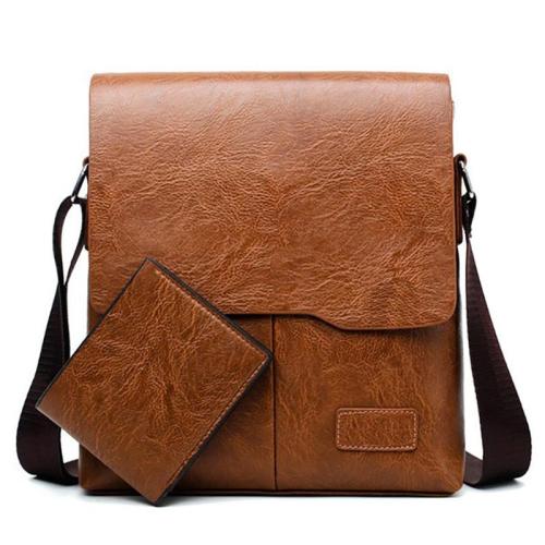 ZR495 Men Bag New Leather Briefcase Handbag backpack Single Shoulder Crossbody Bag PU Business Youth Vertical Boy Shoulder Bag