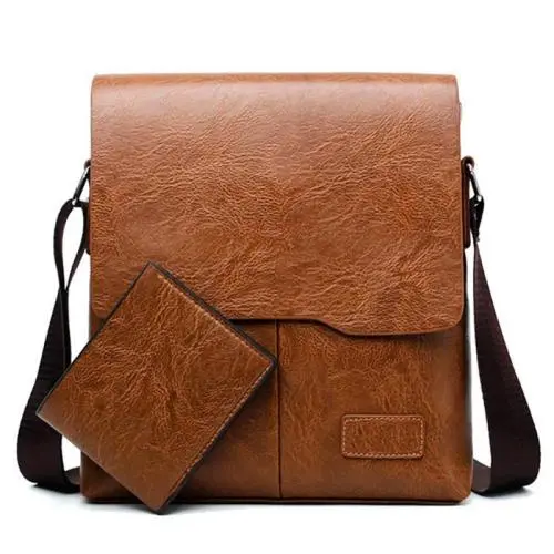ZR495 Men Bag New Leather Briefcase Handbag backpack Single Shoulder Crossbody Bag PU Business Youth Vertical Boy Shoulder Bag