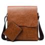 ZR495 Men Bag New Leather Briefcase Handbag backpack Single Shoulder Crossbody Bag PU Business Youth Vertical Boy Shoulder Bag
