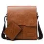 ZR495 Men Bag New Leather Briefcase Handbag backpack Single Shoulder Crossbody Bag PU Business Youth Vertical Boy Shoulder Bag