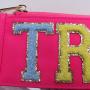 Wholesale Custom Letter Sewn On Zipper Clear Flat Pouch Waterproof Travel Toiletry Bag Mini Makeup Bag Organizer Cosmetic Bag